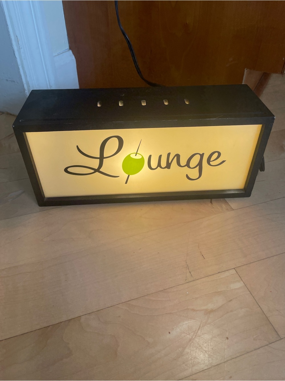 Vintage Todd Oldham Light Box Lounge Sign (MCM Style) Bar Sign Martini 12"